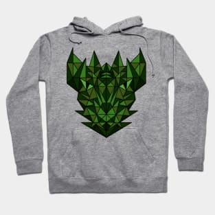 Green Dragon - Geometric Abstract Hoodie